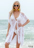 Cárdigan bohemio estilo capa de playa